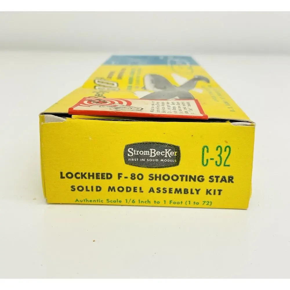 Strombecker Lockheed F-80 Shooting Star 1:72 Balsa Wood Model Kit C-32 New